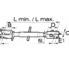BRACCIO LATERALE SOLLEVATORE REGISTRABILE 530-700mm 50474 - immagine 2