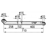 4992589 BRACCIO INFERIORE SOLLEVAMENTO FIAT NEW HOLLAND PIATTO 60X20 DX 50589
