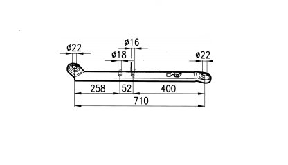4992589 BRACCIO INFERIORE SOLLEVAMENTO FIAT NEW HOLLAND PIATTO 60X20 DX 50589