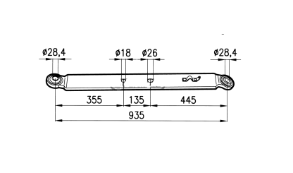 595812 BRACCIO INFERIORE DI SOLLEVAMENTO FIAT Piatto 90×20 mm 50284