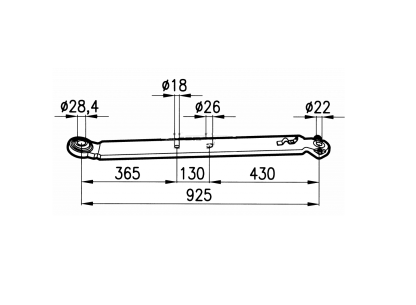 4981567 BRACCIO DI SOLLEVAMENTO INFERIORE FIAT   Piatto 90x20 mm  50285