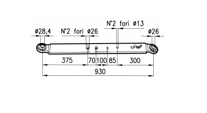 5109973 BRACCIO INFERIORE DI SOLLEVAMENTO FIAT SERIE 80 PIATTO 100x20 mm 50289