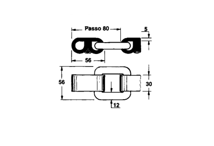 CATENA PER SPANDILETAME AD ANELLO PASSO 80 ROTOLO 10,60MT 63632 - immagine 2