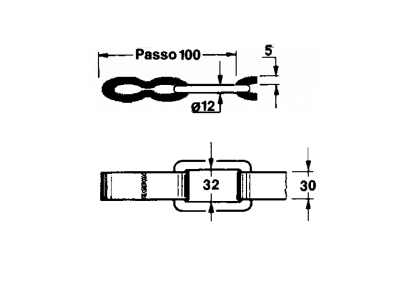 CATENA PER SPANDILETAME A ANELLO PASSO 100 ROTOLO 10MT 62912 - immagine 2