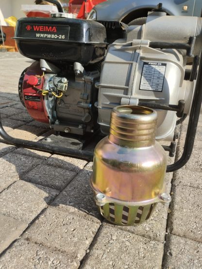 MOTOPOMPA A SCOPPIO WEIMA PER ACQUE SPORCHE BENZINA RACCORDI 80 MM - immagine 3