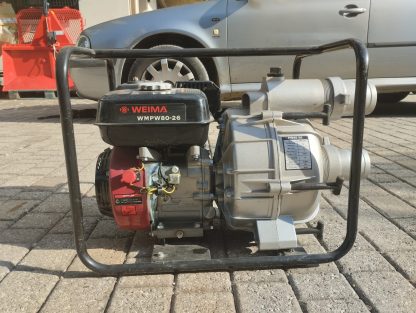 MOTOPOMPA A SCOPPIO WEIMA PER ACQUE SPORCHE BENZINA RACCORDI 80 MM - immagine 5