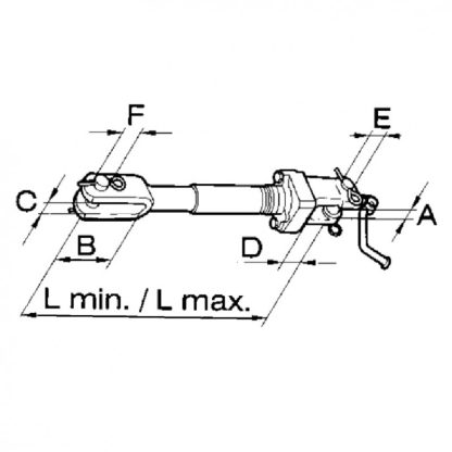 BRACCIO LATERALE SOLLEVATORE DX REGISTRABILE PER TRATTORE 51,5-65 MM 50476 - immagine 2