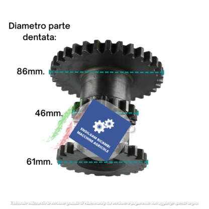 INGRANAGGIO TRIPLO ad. SUPER SPECIAL 140 GOLDONI Z=32/17/23 RIF. ORIG. 0004290 - immagine 2
