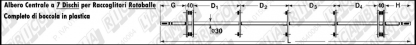 59.476 ALBERO CENTRALE a DISCHI L=1902 (7 Dischi) ROTOPRESSA WOLAGRI