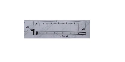 59.486-12 TUBO PORTA DENTI ROTOPRESSA FERABOLI L=1995 a 14 Fori (Perno ø12) per Raccoglitori Larghi con Coclee B07SP1030R