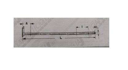 63.405 SET 4 PEZZI TUBO PORTA DENTI L=1330 a 9 Fori PRESSA SGORBATI 1170/0305