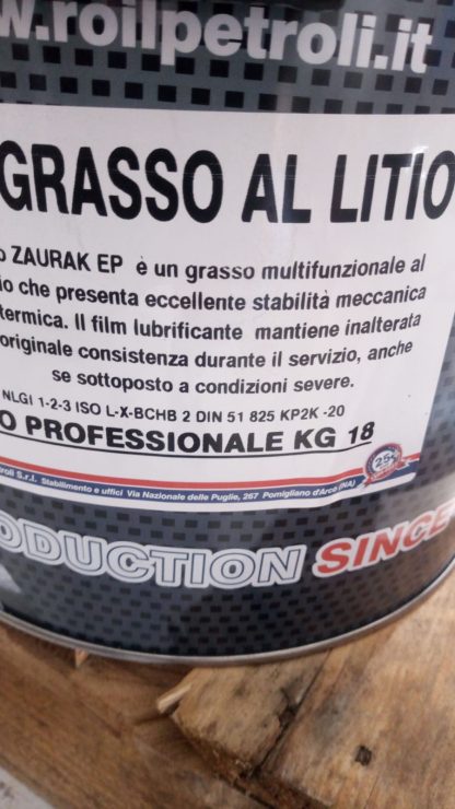GRASSO VERDE FILANTE AL LITIO PROFESSIONALE ROIL 18KG - immagine 2