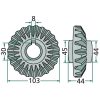 16624874 RUOTA DENTATA CONICA 23 DENTI SPANDIVOLTAFIENO DEUTZ FAHR KVERNELAND - immagine 2