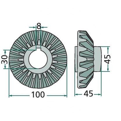06565388 RUOTA DENTATA CONICA 19 DENTI SPANDIVOLTAFIENO DEUTZ FAHR KVERNELAND Rif. Orig.06565388, 06580422, 1.1043.010.102.00, VF16624755 Serie KH KH 2.52 KH 2.76 KH 3.52 KH 3.55 KH 3.76 KH 3.76/7 DN-HS KH 20 KH 40 KH 60 KH 300 KH 400 KH 500 KH 700  VICON PZ  RIF. ORIGINALE VF16624755 SERIE Fanex Fanex 522 Fanex 562 Fanex 772  Pöttinger  Rif originale:VF16624755  Serie ZK  ZK 230 ZK 446 ZK 667 ZK 676 - immagine 2