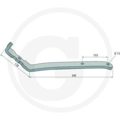 BRACCIO PORTADENTI PER SPANDIVOLTAFIENO KUHN 58701710