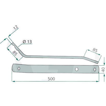 BRACCIO PORTADENTI PER SPANDIVOLTAFIENO KUHN K8811260, 58740900
