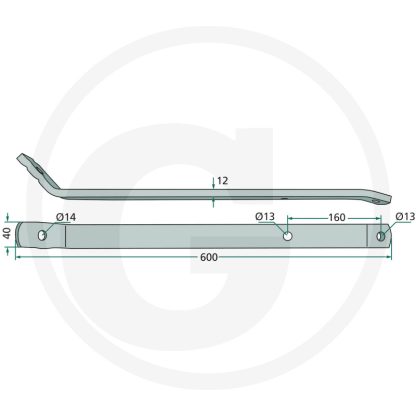 BRACCIO PORTADENTI PER SPANDIVOLTAFIENO KUHN 58701720