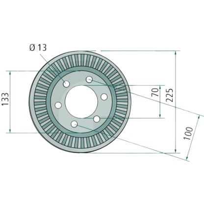 58800900 CORONA 45 DENTI PER SPANDIVOLTAFIENO KUHN