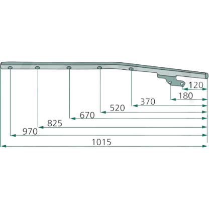 PORTADENTI SINISTRO PER ANDANATORI DEUTZ FAHR KVERNELAND  16622603.94, VF16622603.94, 16622603.86, VF16622603.86