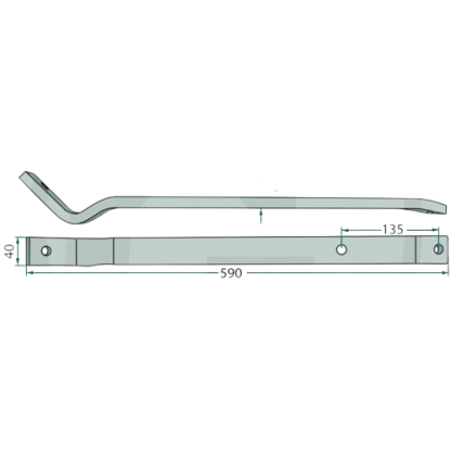 06584367 BRACCIO PORTADENTI PER SPADIVOLTAFIENO DEUTZ FAHR KVERNELAND. KH 2.76DN, 3.52DN/H, VICON PZ Orig. Serie Fanex 522