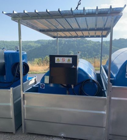 SERBATOIO GASOLIO DA 5000 LT COMPLETO DI TETTOIA - immagine 2