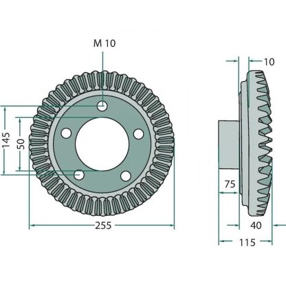 CORONA 51 DENTI PER SPANDIVOLTAFIENO PZ TH-00137, VGTH00137