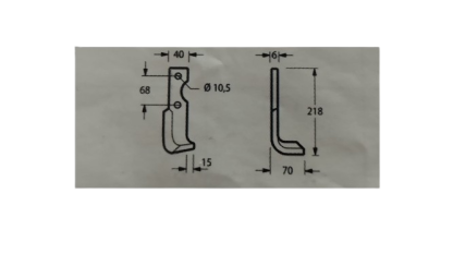 BENA1074   ZAPPETTE BENASSI FORO 10,5 INTERASSE 68 PIATTO 40X6 C   cod 31034