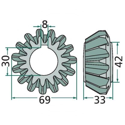 58556010 RUOTA DENTATA CONICA 15 DENTI SPANDIVOLTAFIENO KUHN