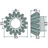 RUOTA DENTATA CONICA 17 DENTI PER SPANDIVOLTAFIENO PZ  TH-2, VGTH2