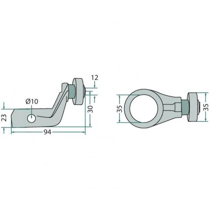 ROTELLA COMPLETA DI LEVA PER ANDANATORI DEUTZ FAHR KVERNELAND 7006589389, 64706589389F, 6589389, 06589389, VF06589389