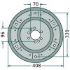 1.1503.030.120.00, VF06581526, 6581526 DISCO ROTATIVO SPANDIVOLTAFIENO DEUTZ FAHR KVERNLAND. SERIE KH 300, KH 500, KH 700POTTINGER  Rif. Orig. Serie 70.06581526, VF06581526, 6581526, 06581526 ZK ZK 228 ZK 230 ZK 441 ZK 667 ZK 670 ZK 676