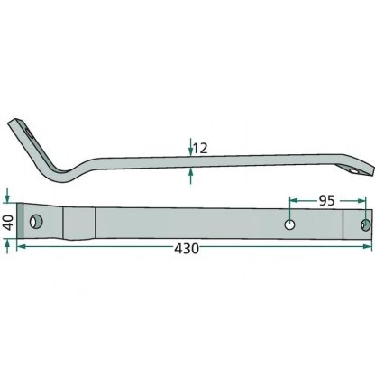 06567479, 1.1045.030.102.00 BRACCIO PORTA DENTI SPANDIVOLTAFIENO DEUTZ FAHR KVERNLAND