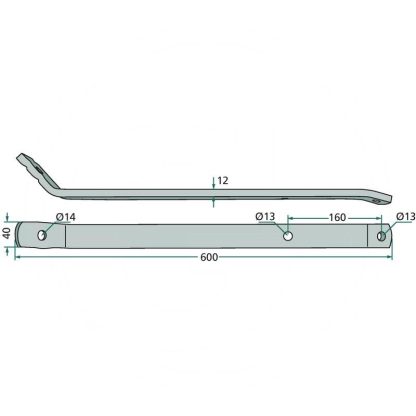58711800 BRACCIO PORTADENTI PER SPANDIVOLTAFIENO KUHN 58562500