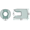 INNESTO A DENTI NUOVA VERSIONE PER SPANDIVOLTAFIENO POTTINGER 06581593.86, 06581593, 1.1504.010.114.00, 6581593.86, VF06581593.86