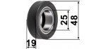 15050 CUSCINETTO REGGISPINTA 25x48x19mm PER CARRARO SPECIALE
