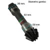 BG970  COPPIA CONICA INFERIORE PIGNONE CORONA ASSE INFERIORE GOLDONI FRESA 22 10 33 RIF. ORIG. 3587+3254 - immagine 2