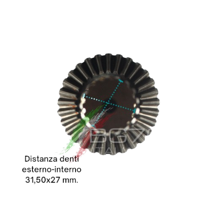 BG2130  COPPIA CONICA INFERIORE ad. GOLDONI FRESA 22M Z=10/29 RIF. ORIG. 0015146+0015836 - immagine 4