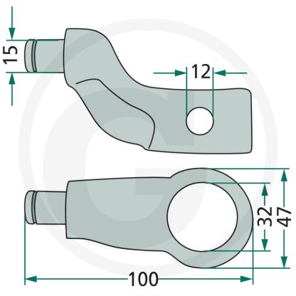 00283800500 LEVA SELETTRICE PER ANDANATORI POTTINGER 00283800500, 0+283.80.050.0, 00+283.80.050.0