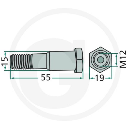 6470608000F PERNO PER RULLI PER ANDANATORE STOLL - JF 0608000, 99.03-13.4