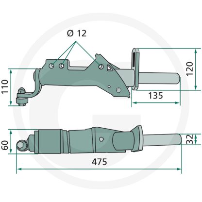 6470654302F  BRACCIO DI COMANDO PER ANDANATORE STOLL 0654302