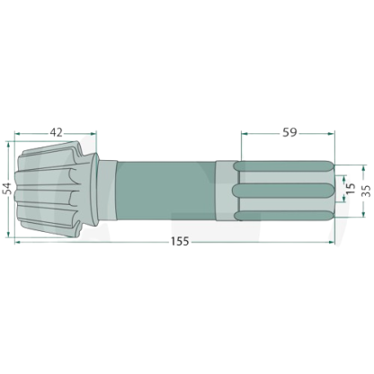 647153432208F ALBERO CON PIGNONE 12 DENTI PER ANDANATORE SIP 153432208