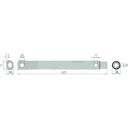 647283800520F  TUBO DI SOLLEVAMENTO PER ANDANATORE POTTINGER  00283800520, 0+283.80.052.0, 00+283.80.052.0