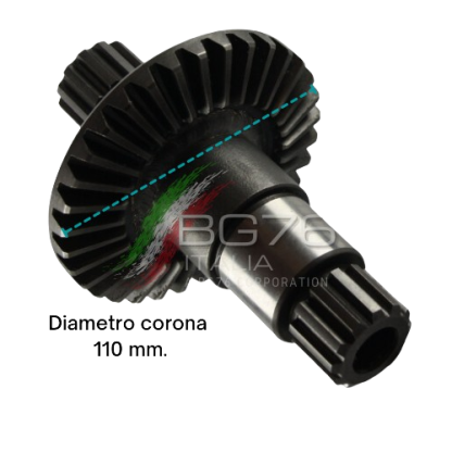 BG970  COPPIA CONICA INFERIORE PIGNONE CORONA ASSE INFERIORE GOLDONI FRESA 22 10 33 RIF. ORIG. 3587+3254 - immagine 6