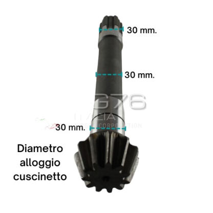 BG502  COPPIA CONICA ad. GOLDONI 28 Z=11/41 RIF.ORIG. 40414-40413 - immagine 5