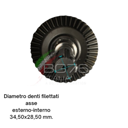 BG502  COPPIA CONICA ad. GOLDONI 28 Z=11/41 RIF.ORIG. 40414-40413 - immagine 7