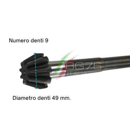 BG4706   COPPIA CONICA PIGNONE CORONA MOTOCOLTIVATORE PASQUALI 598 DENTI 9 26 - immagine 6
