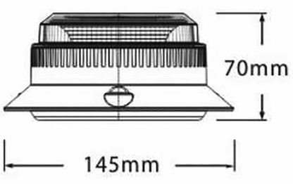 63118  LAMPAGGIANTE A LED 12-24 V BASE MAGNETICA