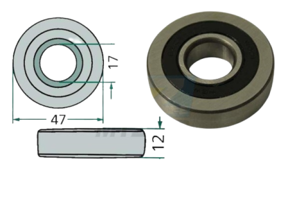 647541401F CUSCINETTO A RULLI PER ANDANATORE NIEMEYER  930355.0, 361203R, 541401