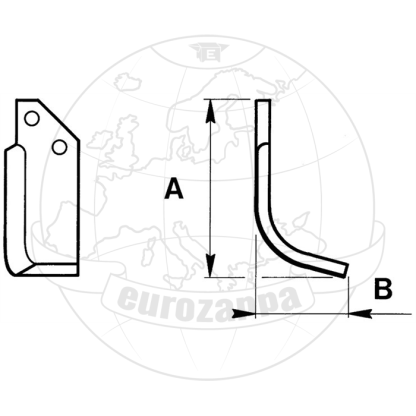 123004  ZAPPETTA PER MOTOCOLTIVATORE   BCS  725   COD. 31008