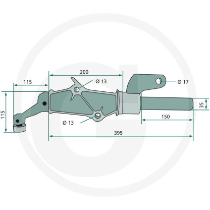 647498522F Braccio rotativo GIROANDANATORI FELLA TS 1600 Hydro, 1601, 1602, 800, 425DN, 455DN, 426DN, 456DN, 781DN - immagine 2
